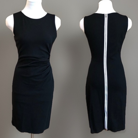 Kenneth Cole Black Hilary Ruched Dress sz 4 - Picture 1 of 11